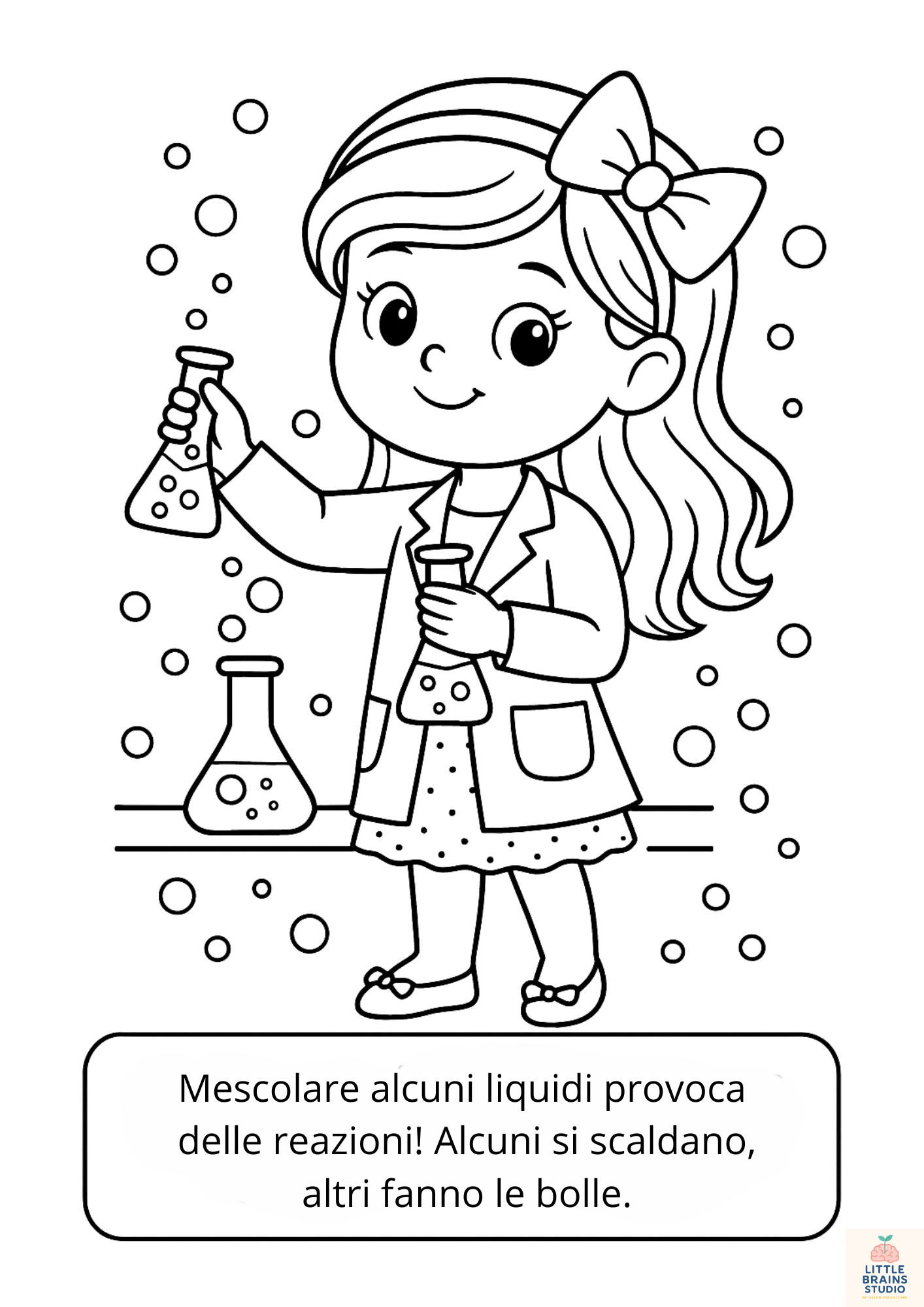 Libro da Colorare STEM & Fantasia – Per Bambine Curiose