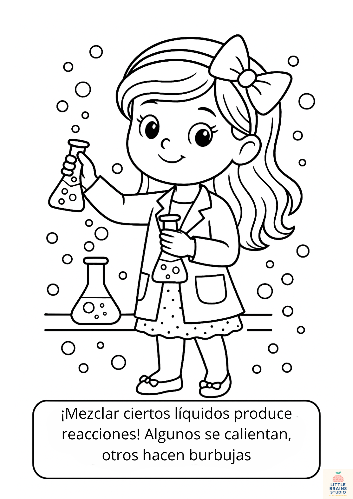 Libro para Colorear STEM & Fantasía – Para Niñas Curiosas