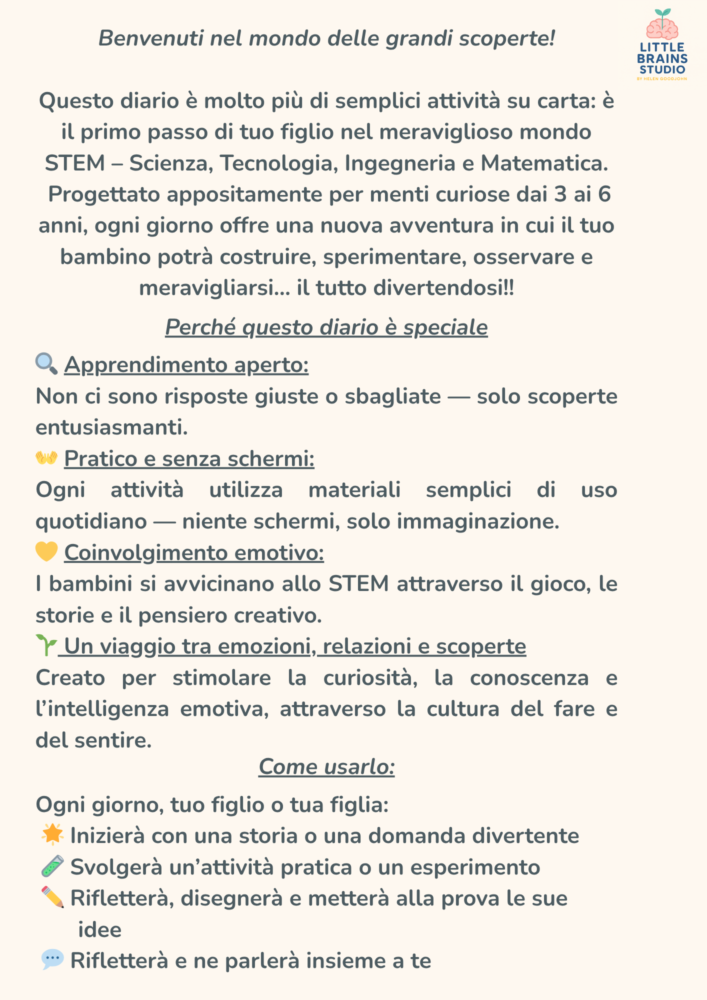 Il mio diario STEM: 7 giorni di attività