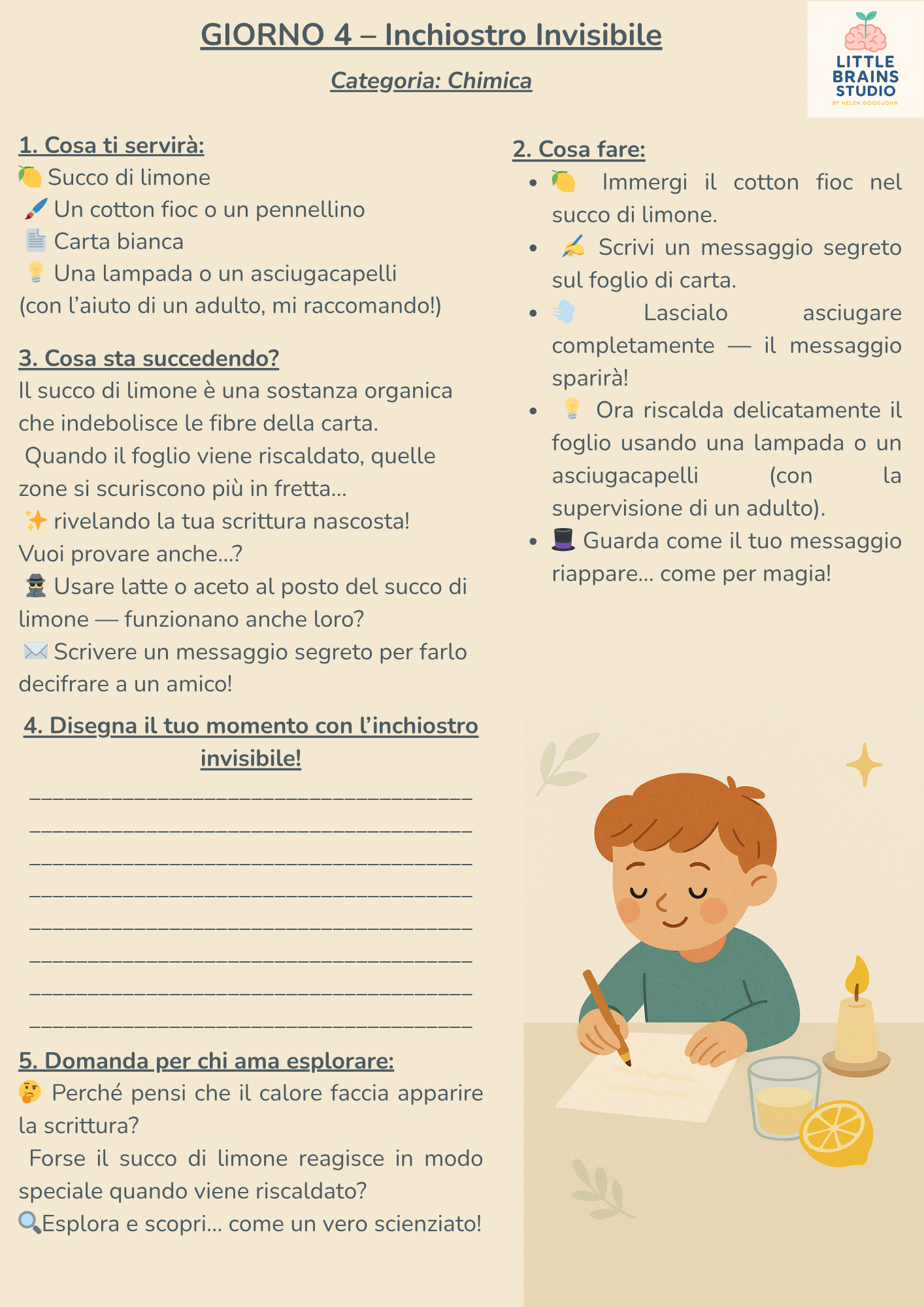 Il mio diario STEM: 7 giorni di attività