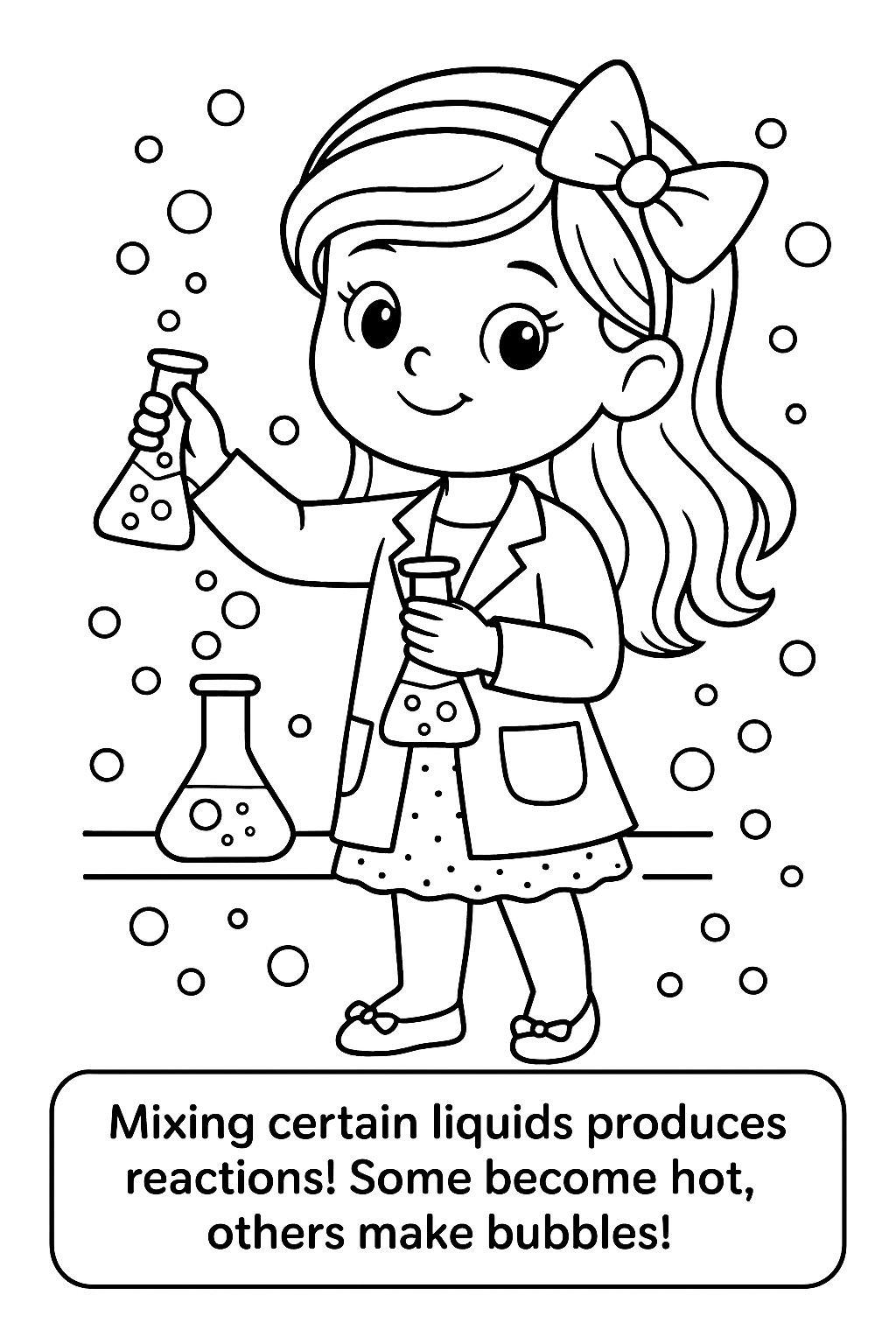 STEM & Fantasy Coloring Book for Curious Girls